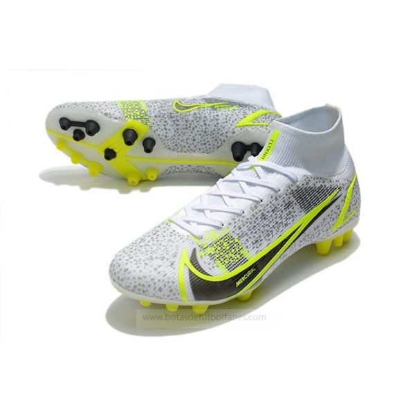 Nike Mercurial Superfly Elite AG PRO Plata Safari Blanco Negro Plata Neon